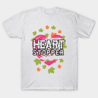Cute lovely heart Stopper design T-Shirt
